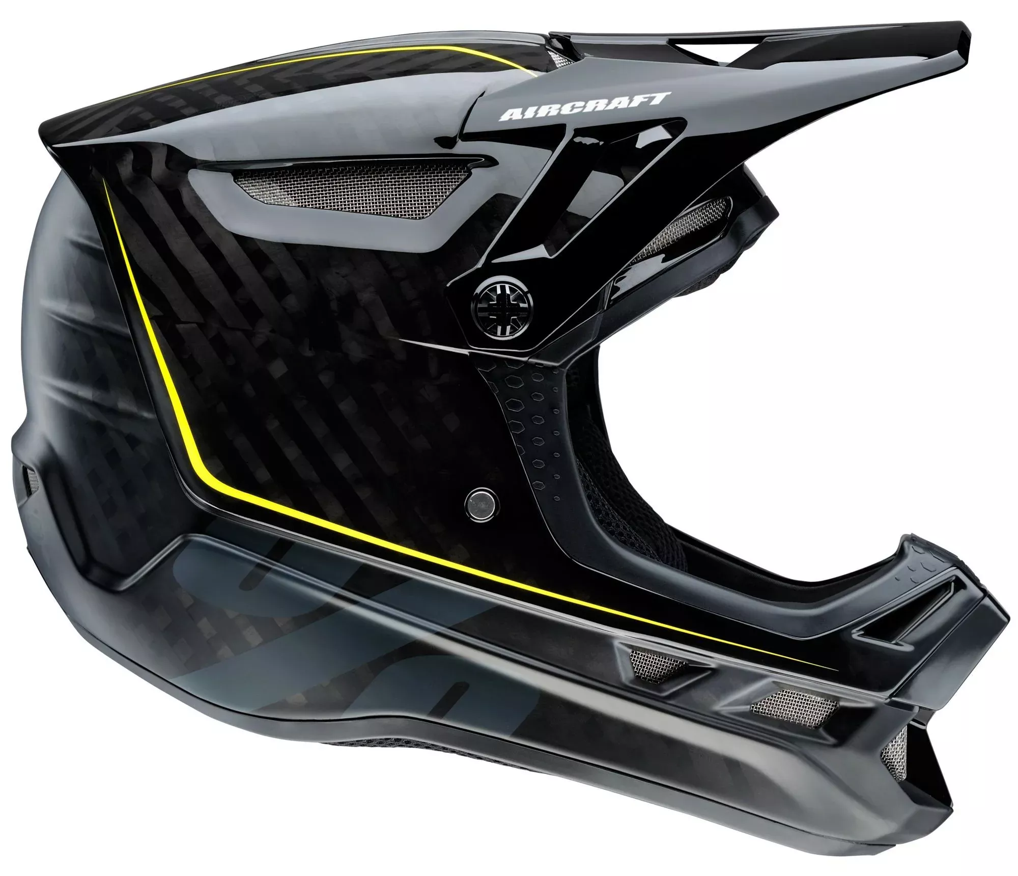 100% Aircraft DH Dull Face Helmet - Raw Black