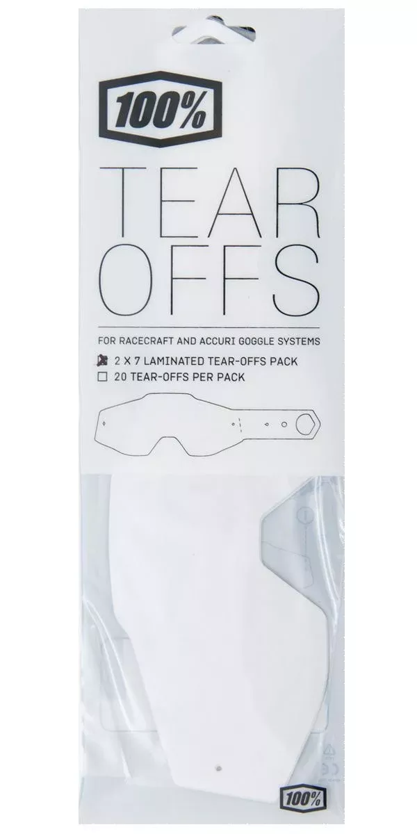 100% Laminated Tear Offs - Clear
