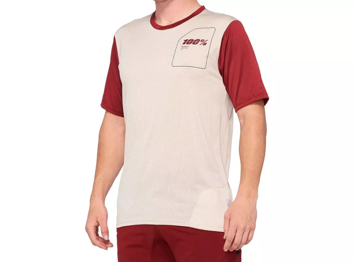 100% Ridecamp Short Sleeve MTB Jersey - Stone-Brick