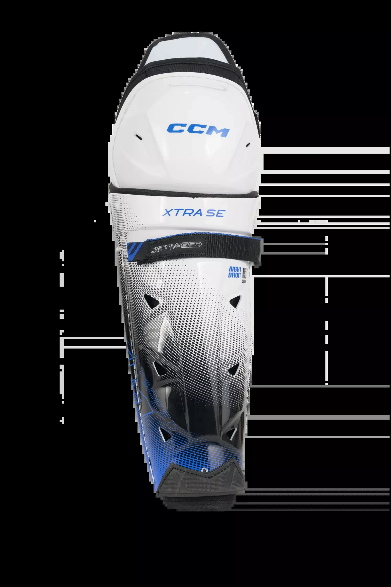2025 CCM SG SEC JETSPEED XTRA SE SHIN GUARDS SR