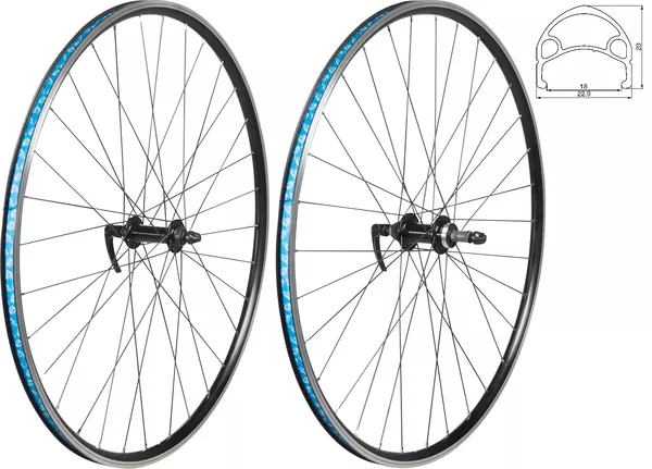 49N wheel Road 700c Freewheel Black