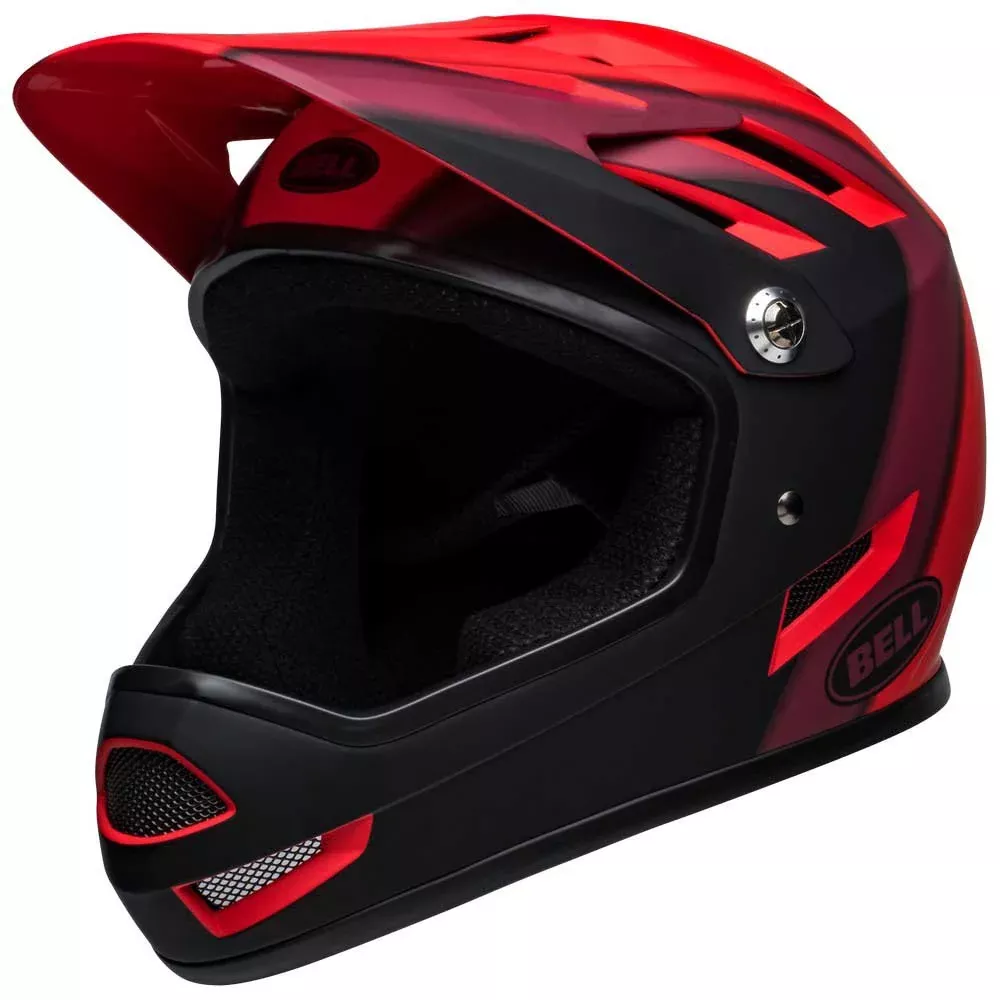 Bell Sanction Full Face Helmet - Presence - Matt Red-Black