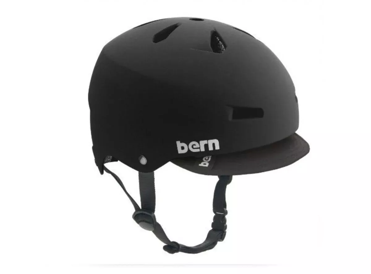 Bern Macon Helmet with Visor - Summer Wallpaper Fade-Matt Black