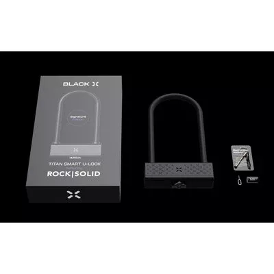 Black X Titan Rocksolid Smart U-Lock STD