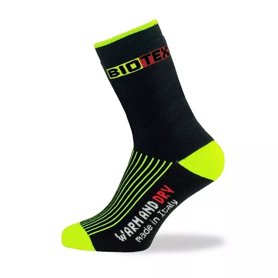 Calze Biotex Thermiche - Nero Giallo Fluo