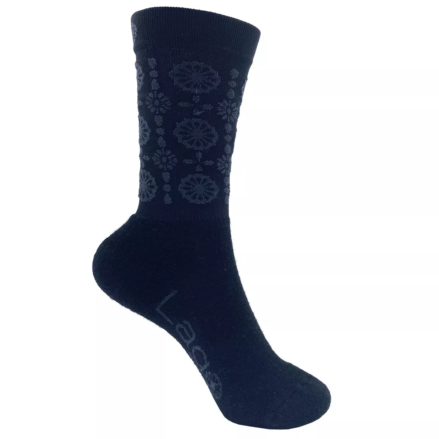 Calze donna invernali Lago Flowers - Nero