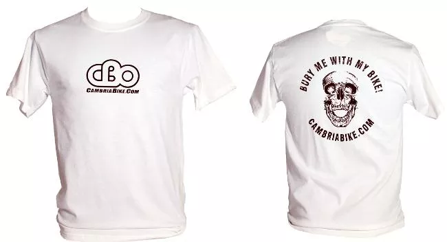 CBO Bury Me with My Bike 2 Tee Shirt - White