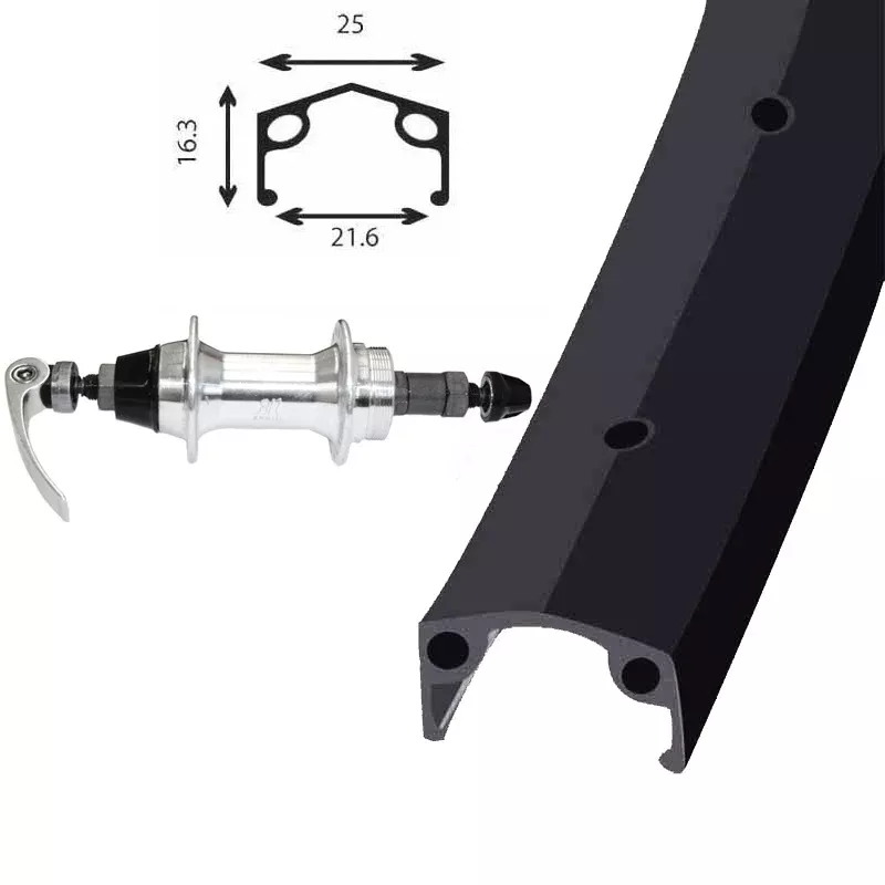 DAMCO 26" ALLOY BLACK (SINGLE WALL) (REAR / ALLOY FREEW.QR 36H)