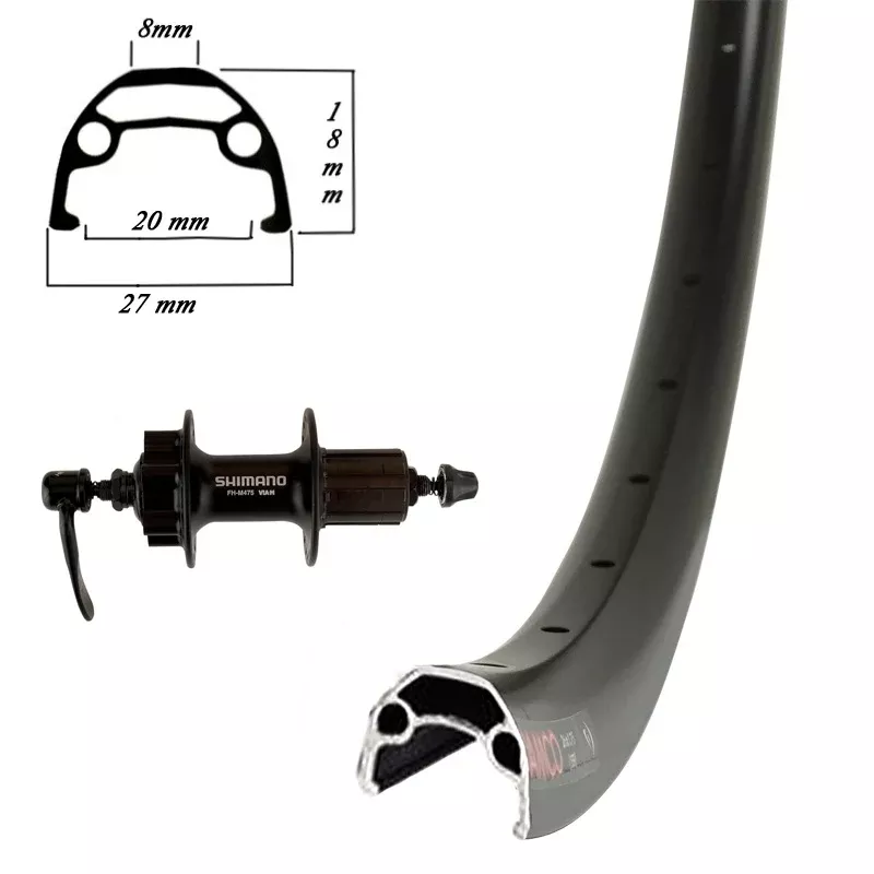 DAMCO REAR WHEEL 29" DISC/SHIM DOUBLE BLACK