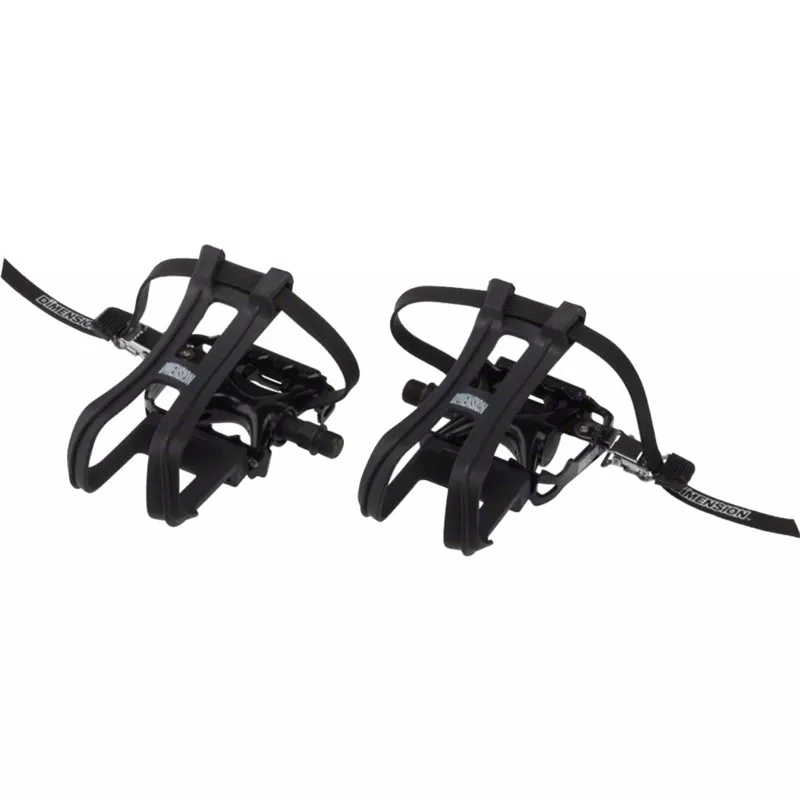 Dimension Compe Alloy Pedal Clip Strap Combo Set