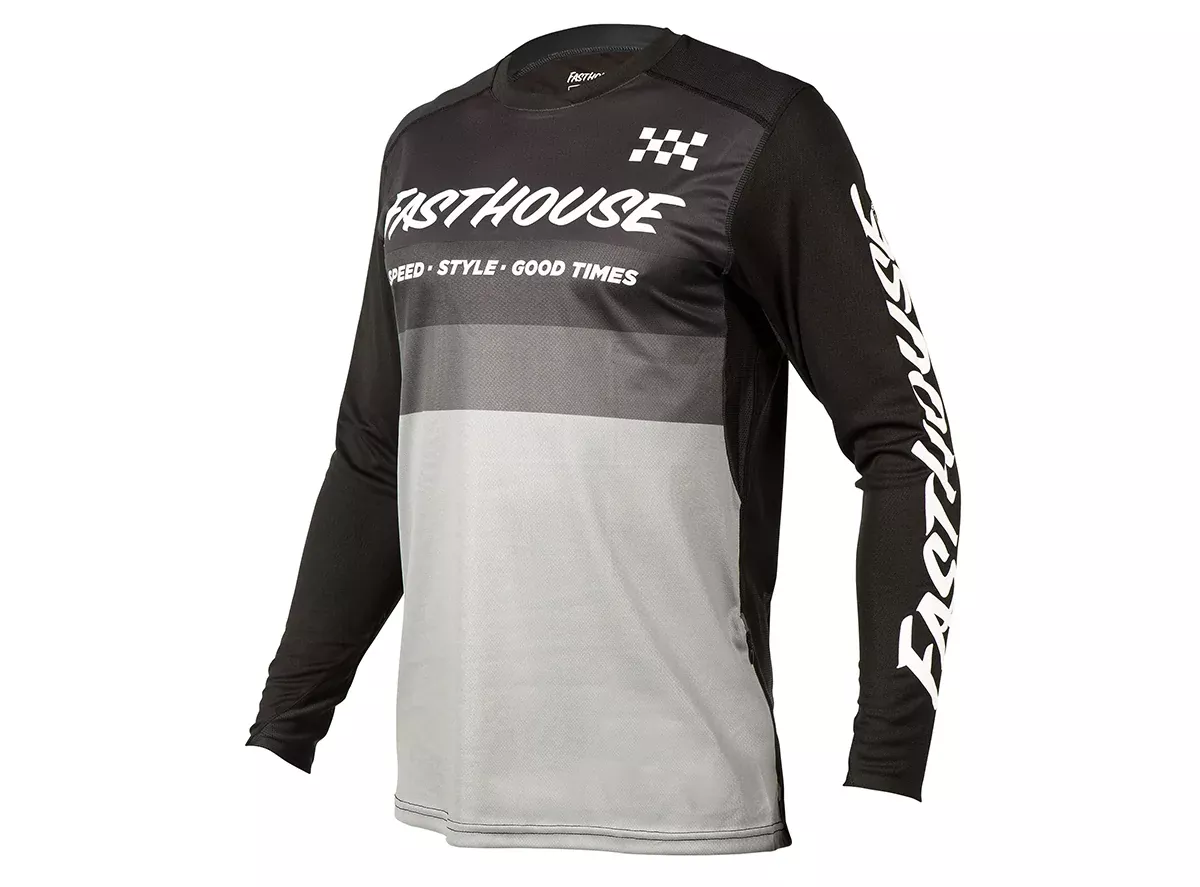 Fasthouse Alloy Kilo Long Sleeve MTB Jersey - Black-Gray