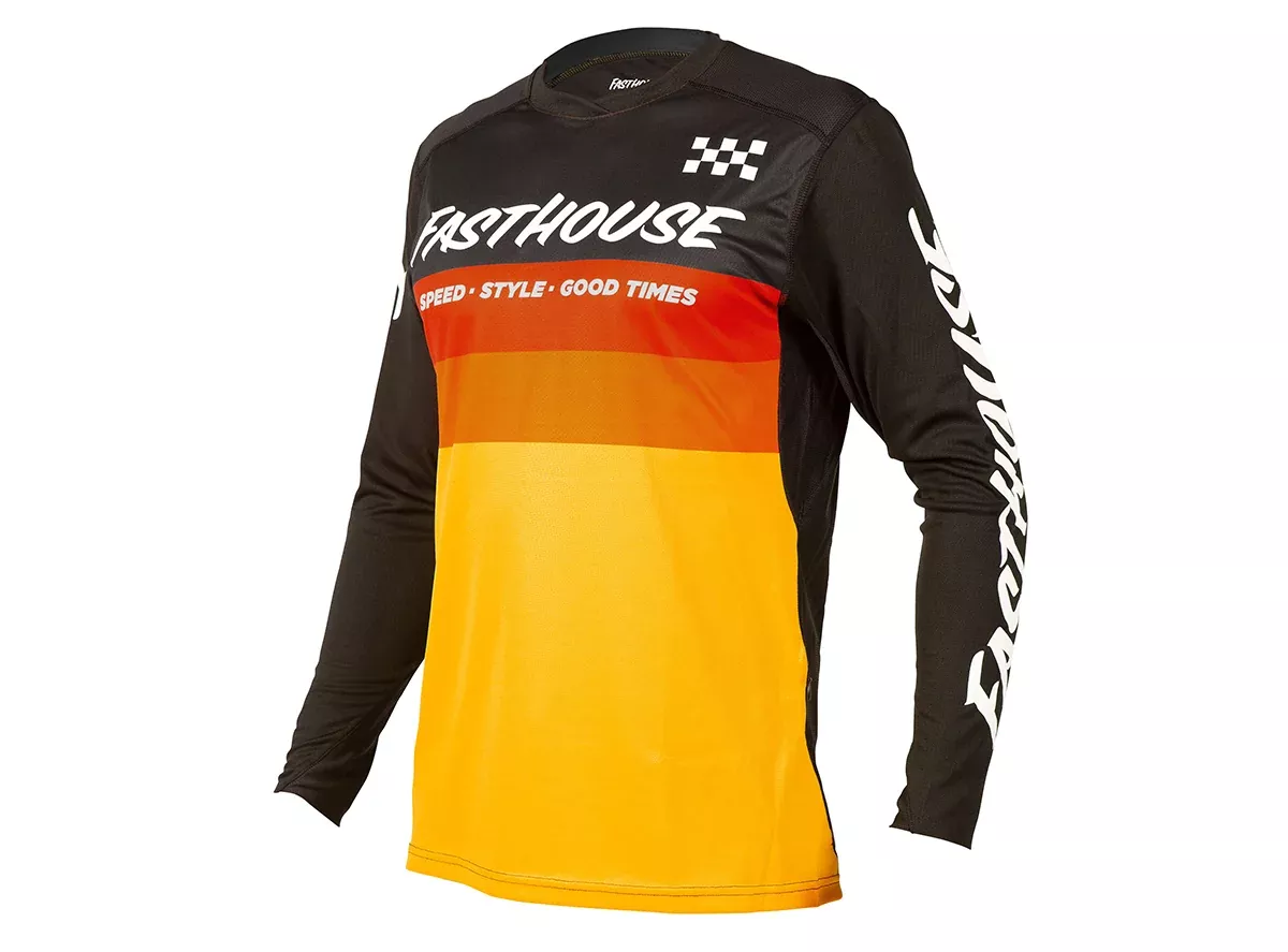 Fasthouse Alloy Kilo Long Sleeve MTB Jersey - Youth - Black-Yellow