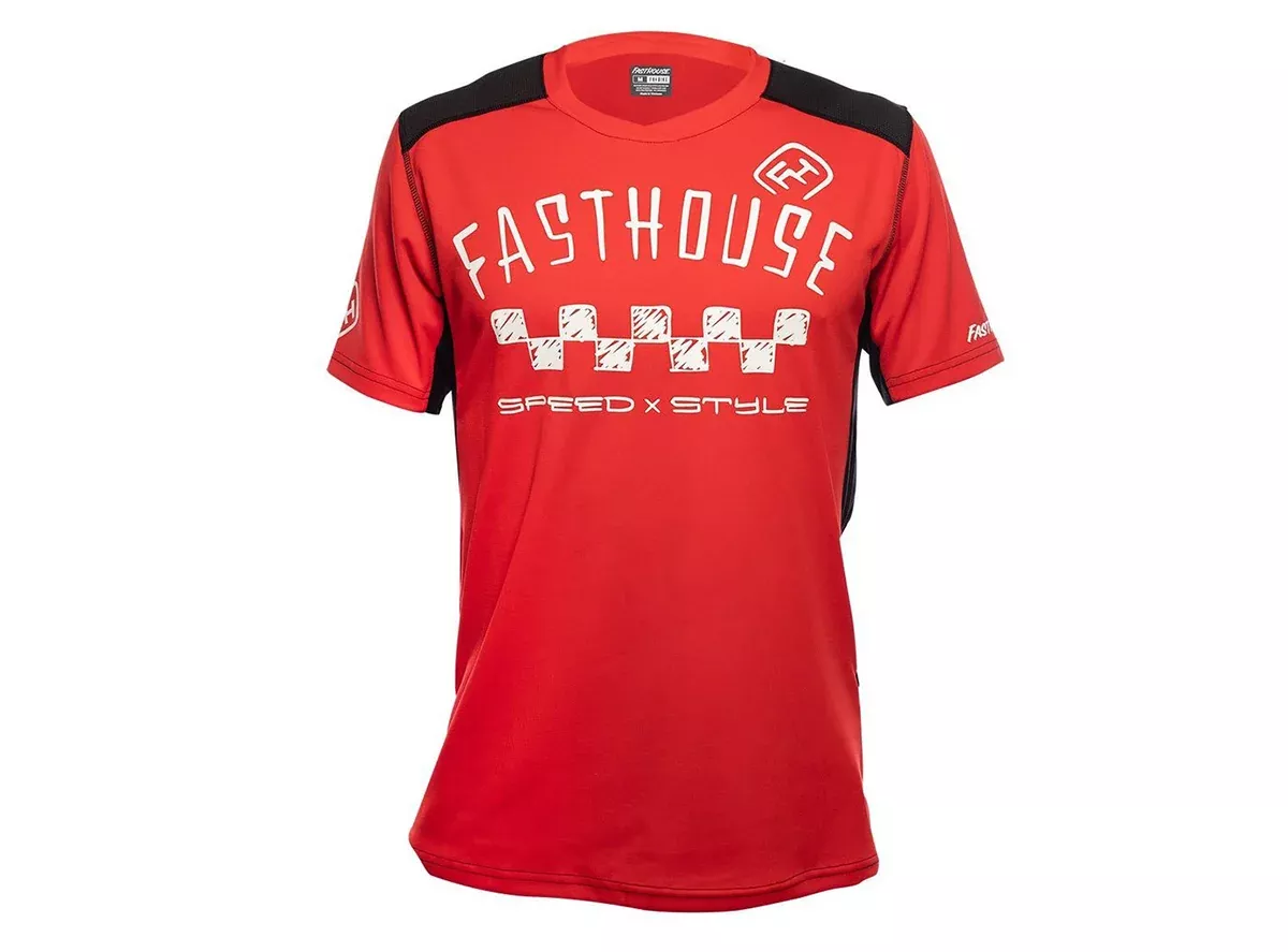 Fasthouse Alloy Nelson Short Sleeve MTB Jersey - Youth - Red