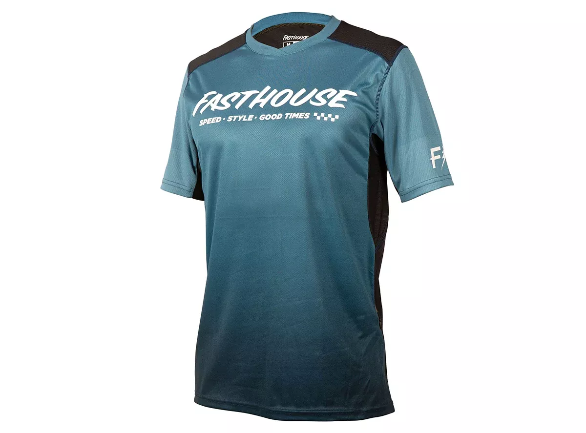 Fasthouse Alloy Slade Short Sleeve MTB Jersey - Youth - Blue-Black