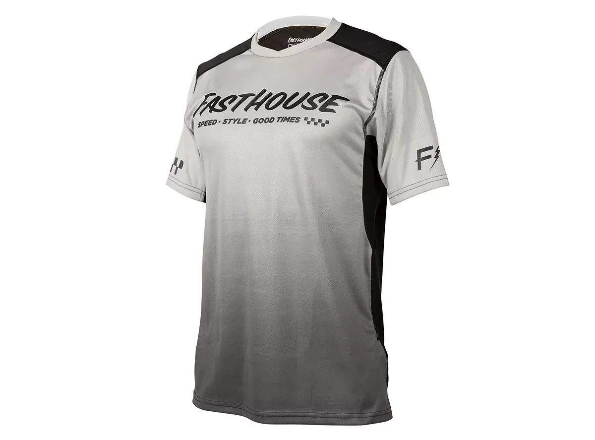 Fasthouse Alloy Slade Short Sleeve MTB Jersey - Youth - Gray-Black