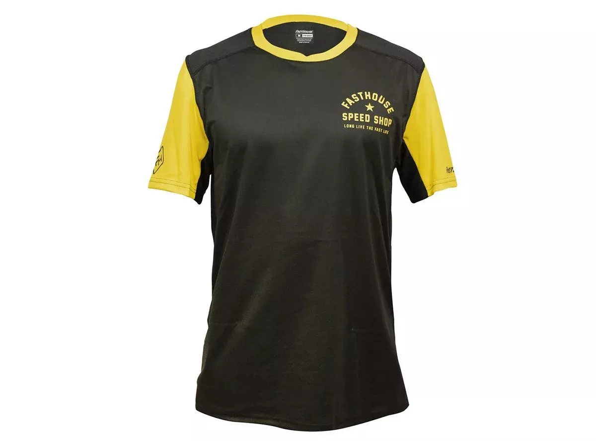 Fasthouse Alloy Star Short Sleeve MTB Jersey - Youth - Black-Gold