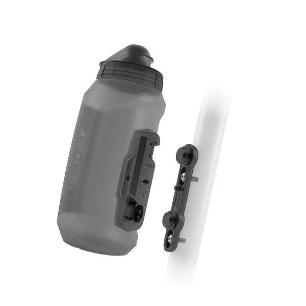 Fidlock Twist 750ml Compact Bottle Set With Fidlock Logo Front-Transparent Black