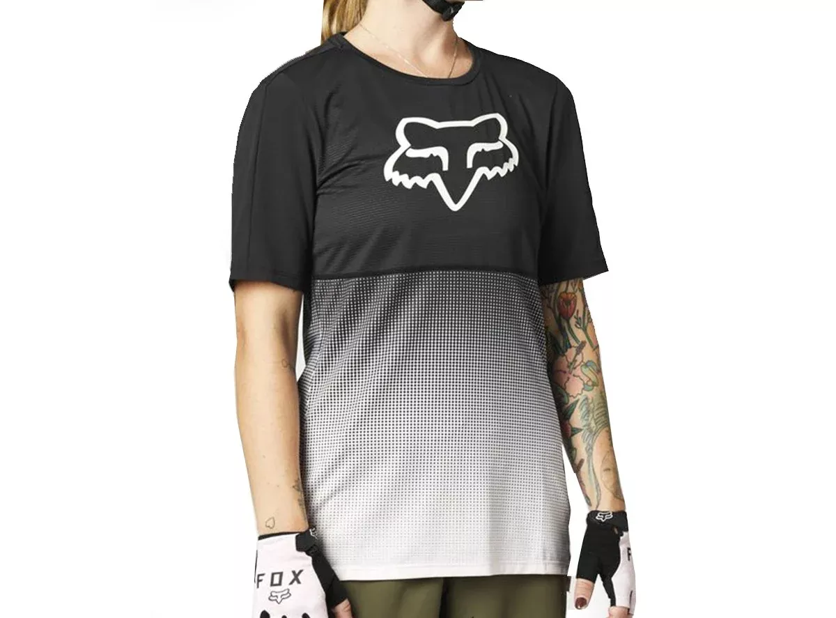 Fox Racing Flexair Short Sleeve MTB Jersey - Womens - Black-Pink