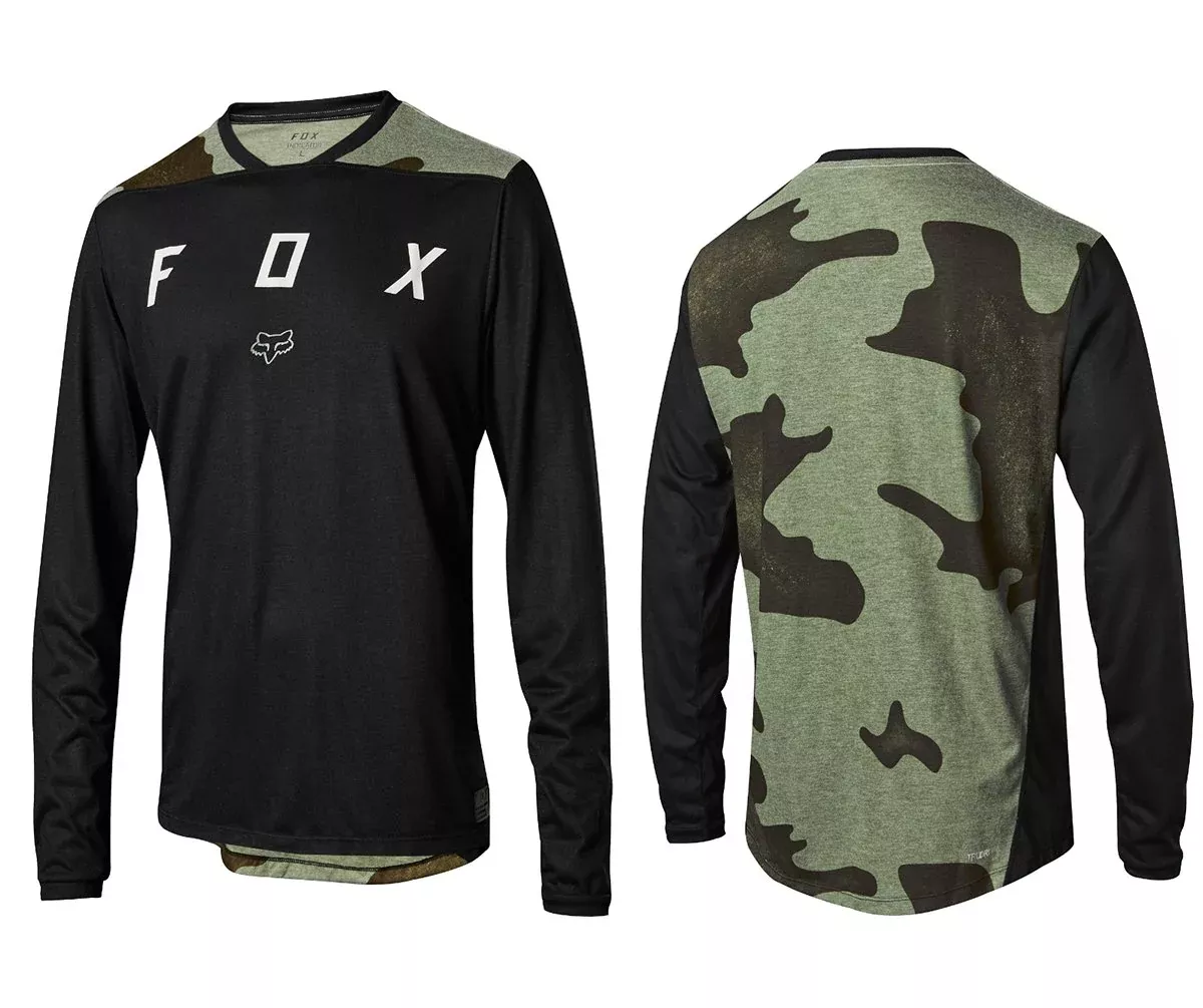 Fox Racing Indicator Mash Long Sleeve Camo Jersey - Black