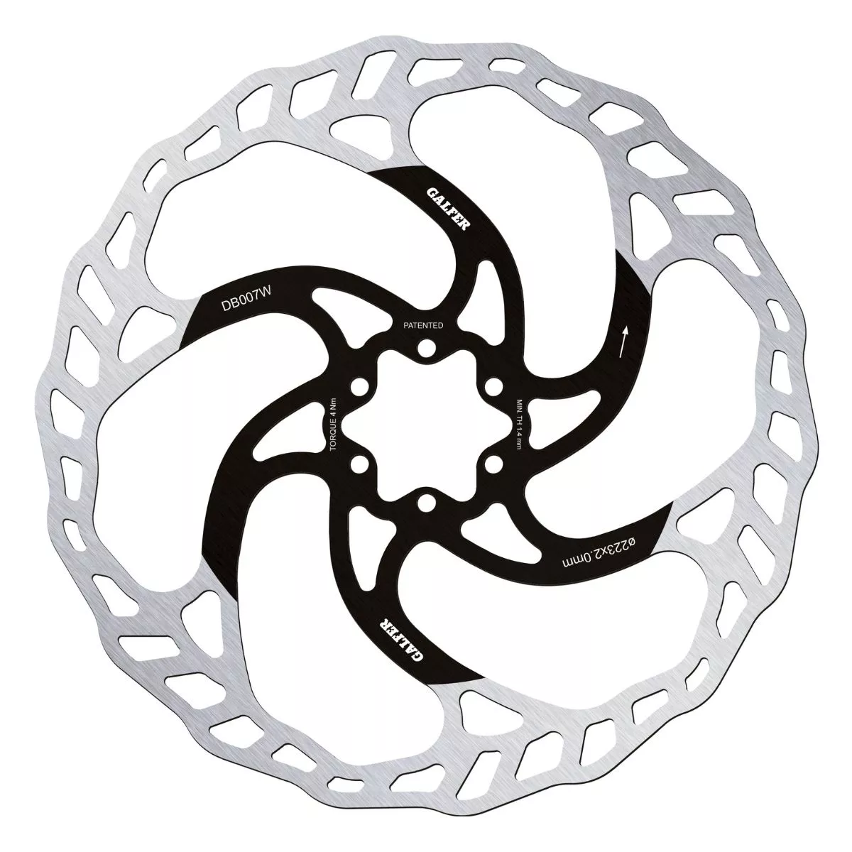 GALFER – MTB WAVE DISC ROTOR – 6-BOLT – 2MM