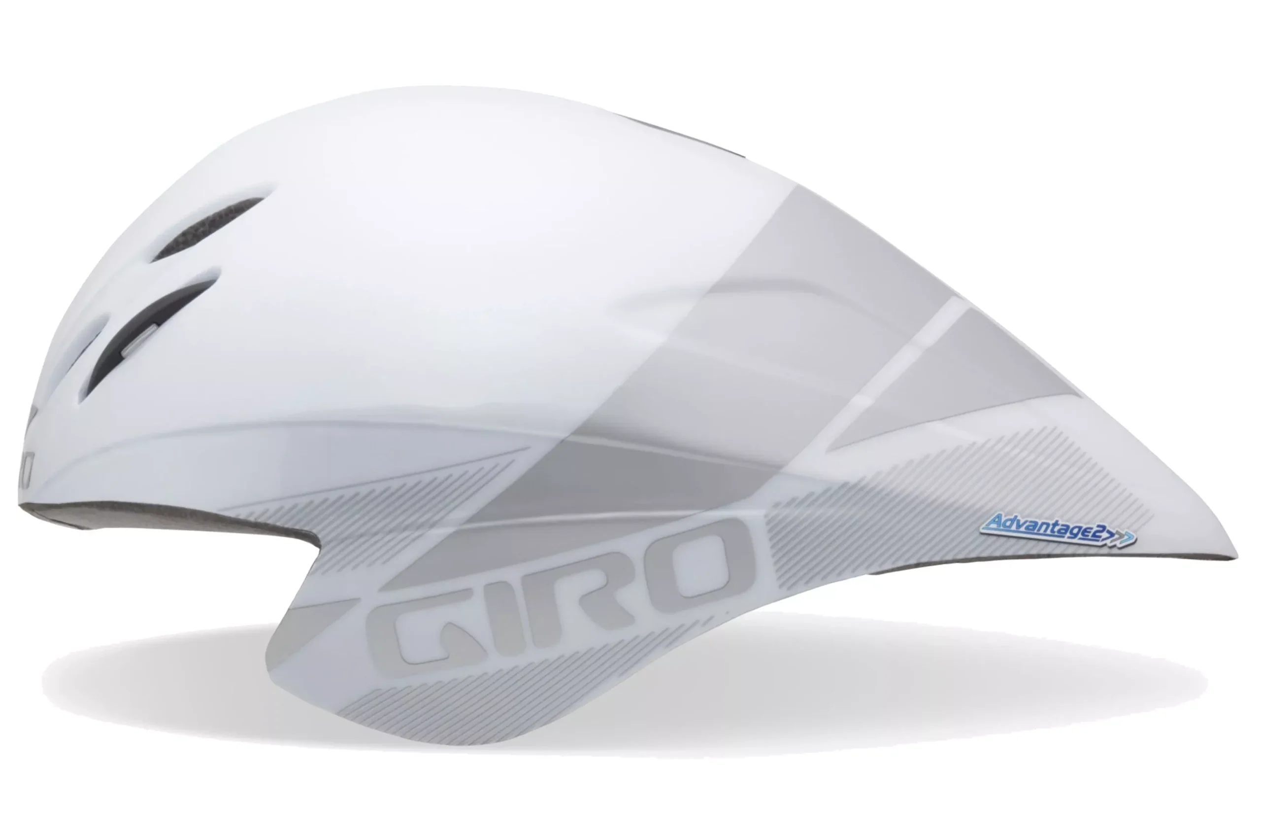 Giro Advantage 2 Time Trial Road Helmet - White-Silver