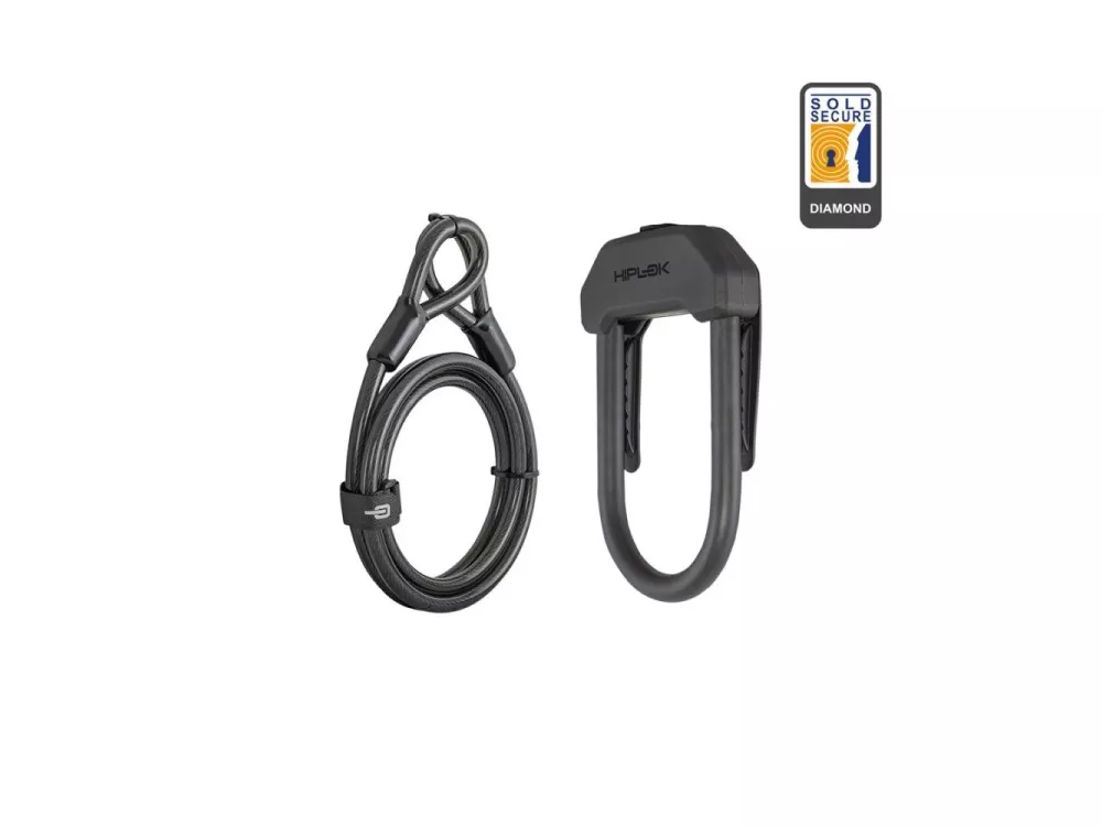 Hiplok DX-Plus D-Lock with 2m Cable
