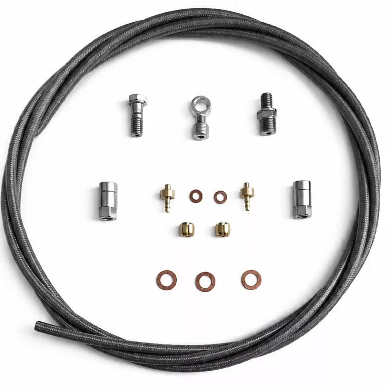 Hope 5mm Hose Kits. Hose with Connectors Type 2 - S.S. Braided