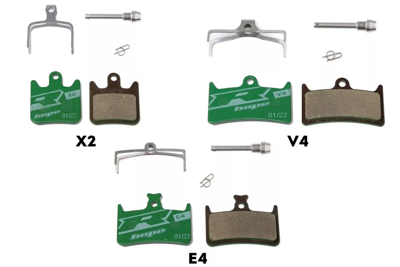 Hope Brake Pads. Genuine. Racing Pro Green. GR4, TR4, E4, V4, X2.