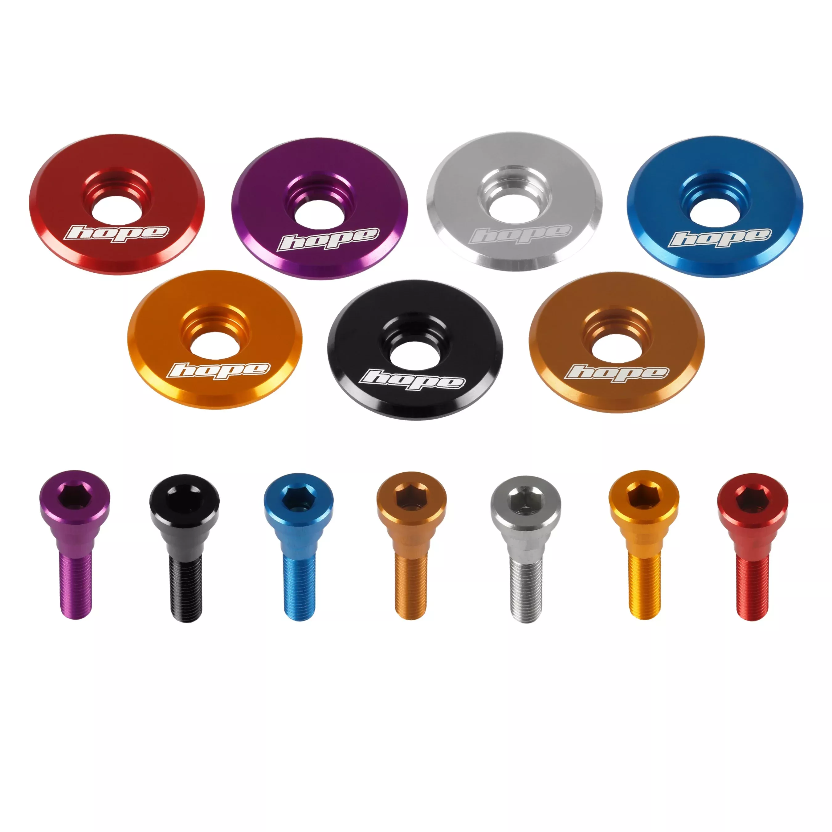 Hope Head Bolt And Top Cap Sets - Mix and Match - All Colours