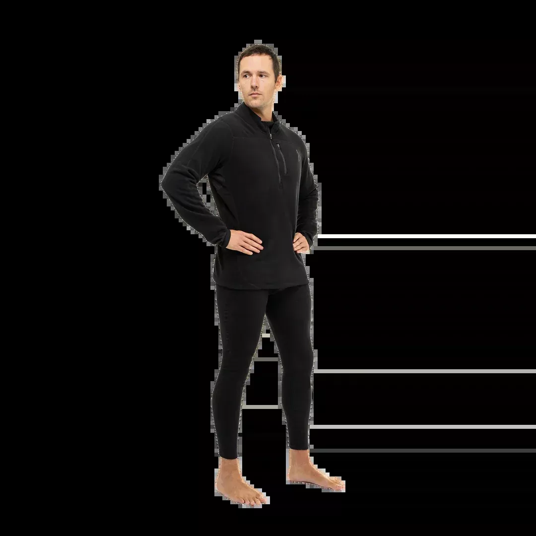Hot Chillys Men La Montana Zip-T Heavyweight Active Fit Base Layer