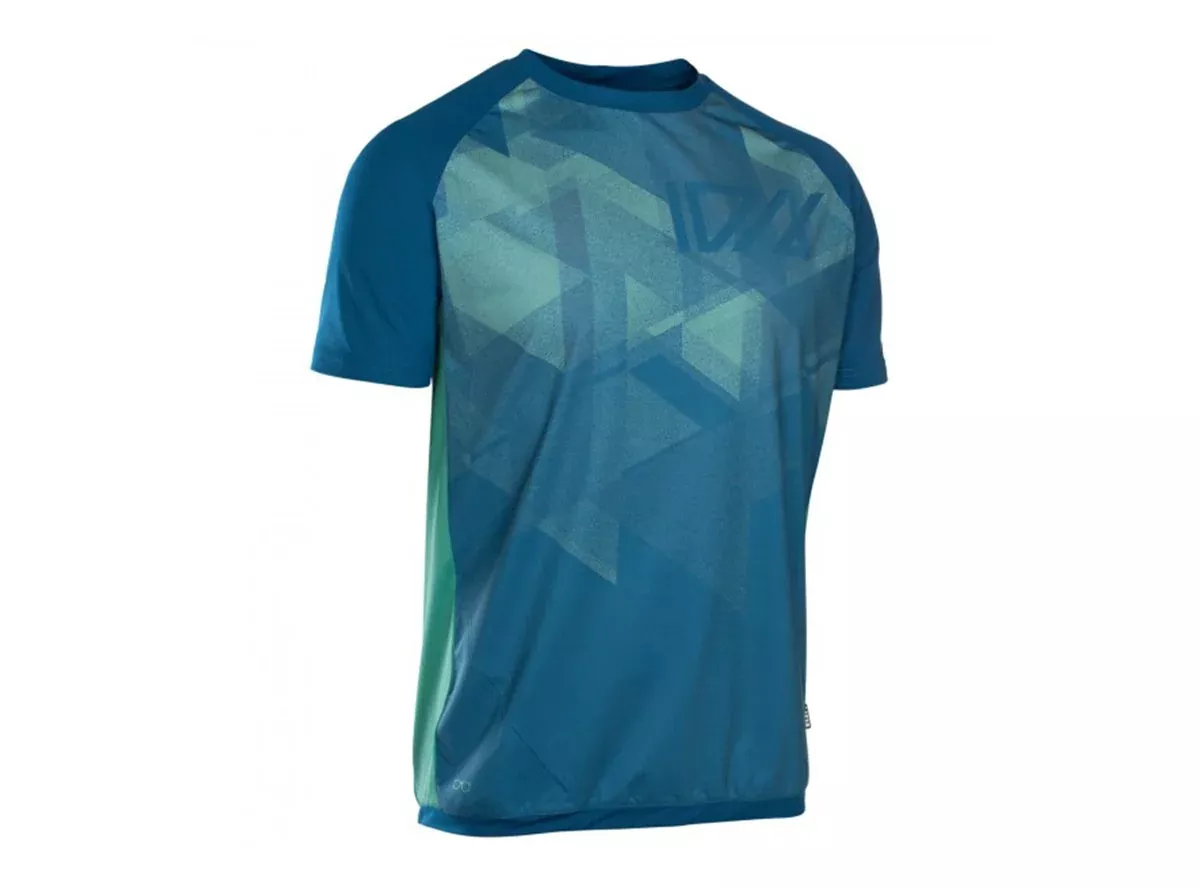 ION Traze AMP Short Sleeve MTB Jersey - Ocean Blue
