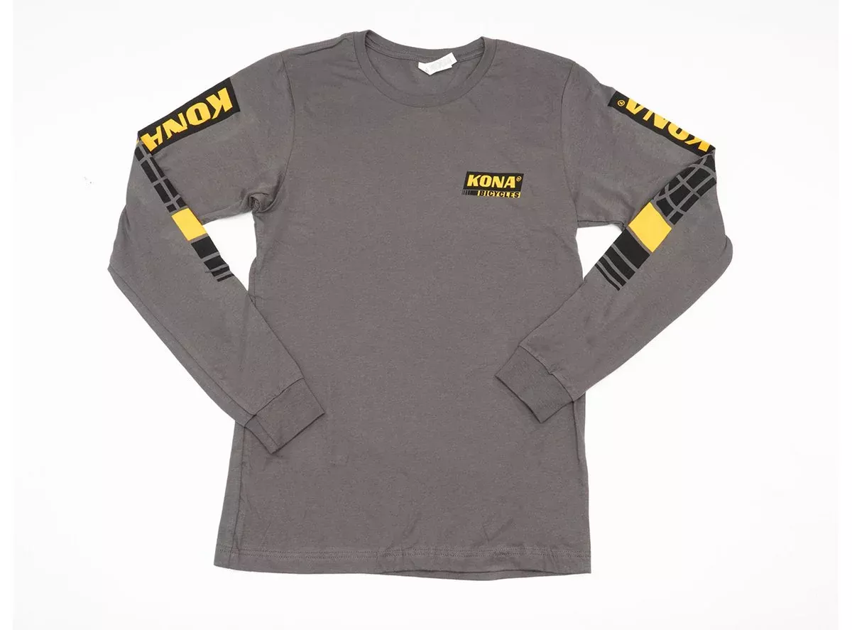 Kona Moto Kartel Long Sleeve Tee Shirt - Gray