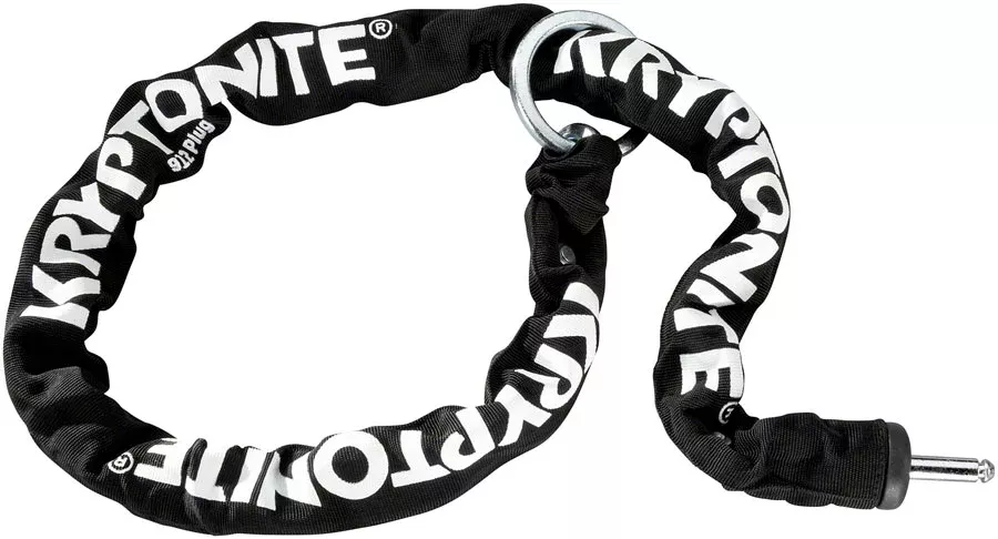 Kryptonite 912 Plug-In Chain Lock - For Ring Lock, 9mm, 120cm Length, Black