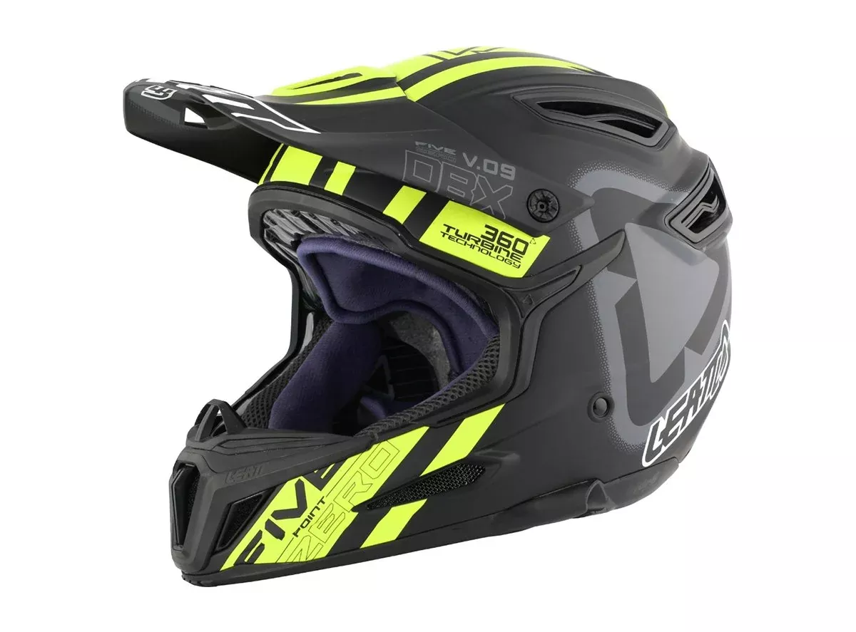 Leatt DBX 5.0 V09 Full Face Helmet - Black-Yellow