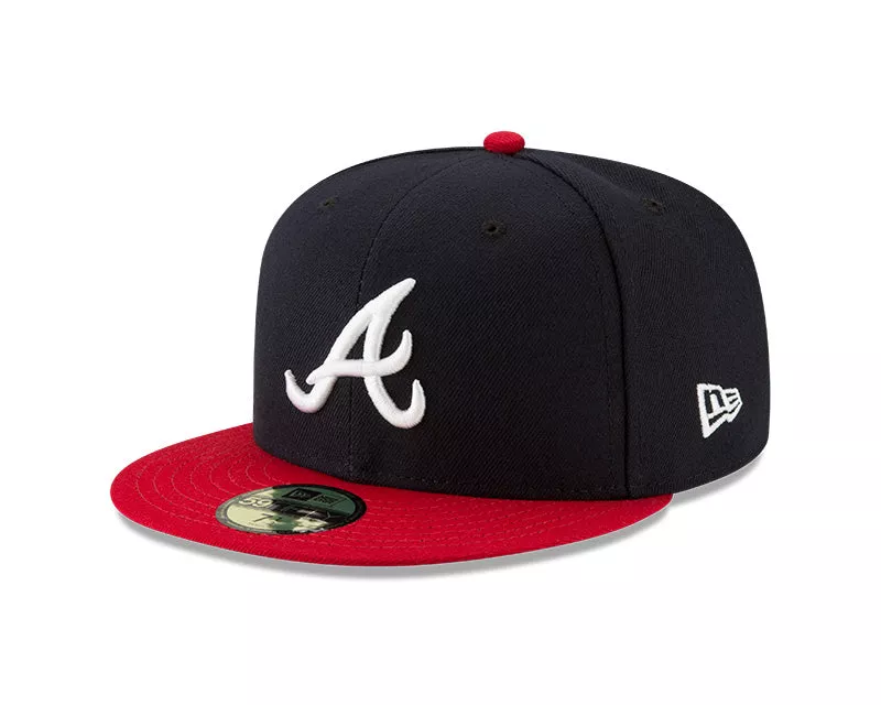 New Era Men's MLB Atlanta Braves Authentic Collection 59FIFTY Home Fitted Hat
