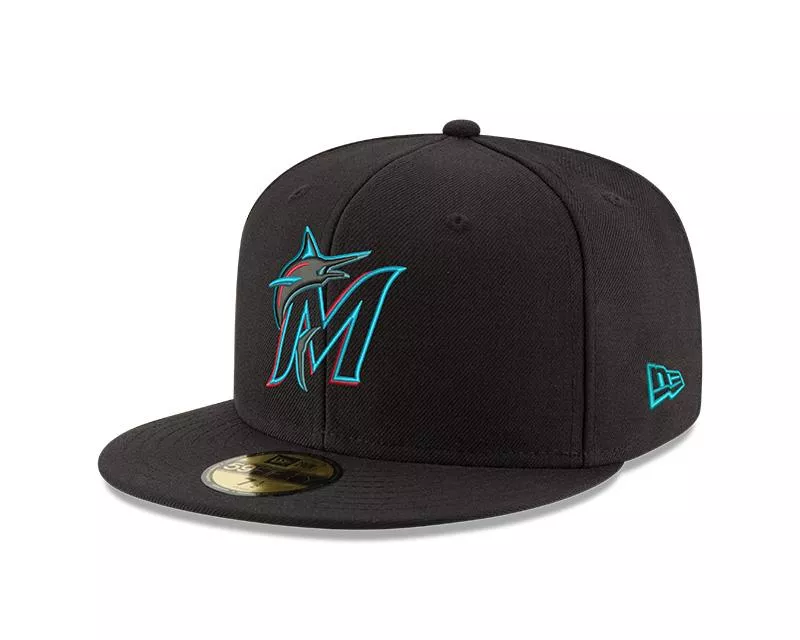 New Era Men's MLB Miami Marlins Authentic Collection 59FIFTY Home Fitted Hat