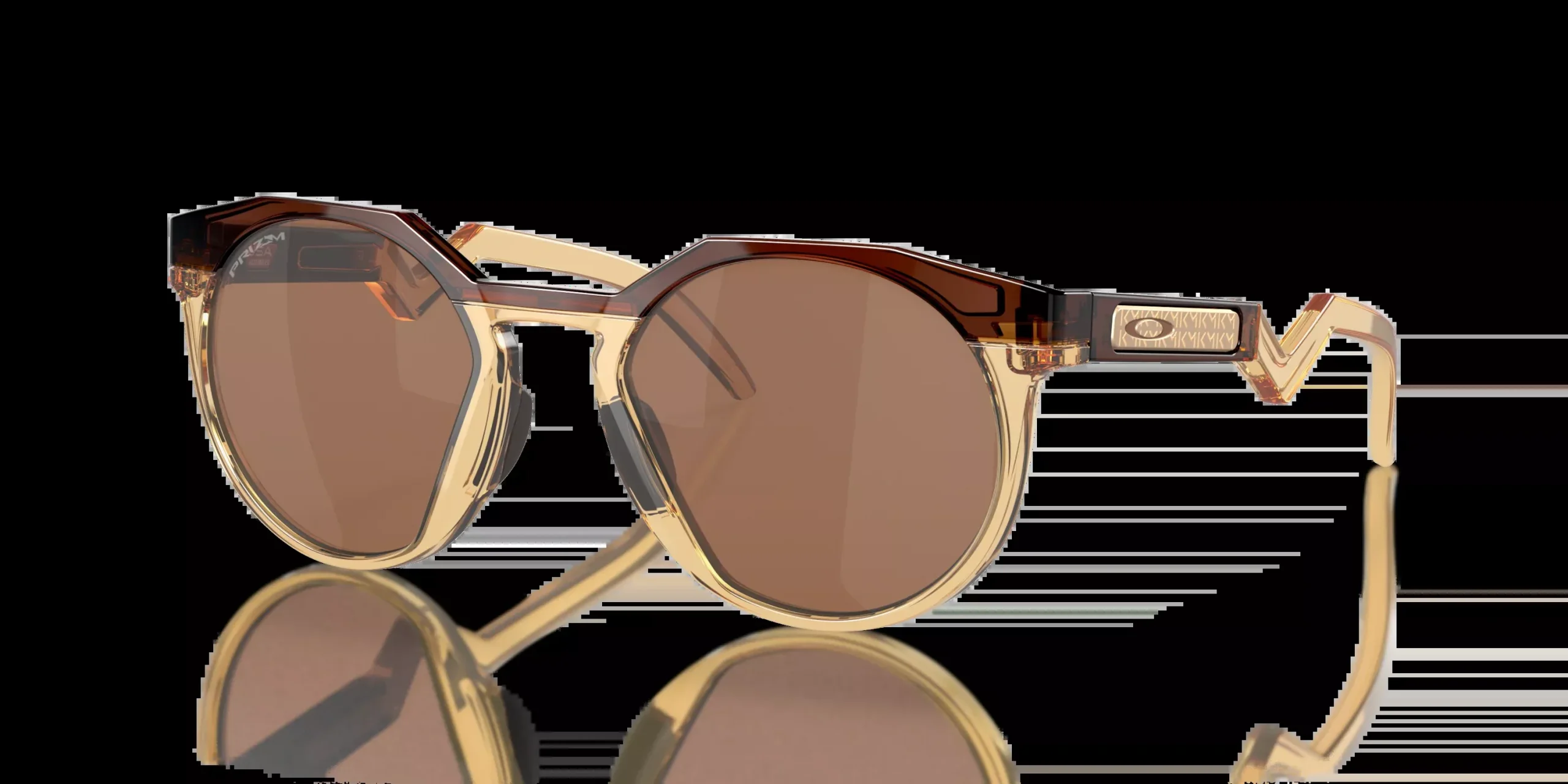 Oakley Limited Kylian Mbappé Signature Series HSTN Sunglasses - Prizm Tungsten Lenses, Dark Amber/Light Curry Frame