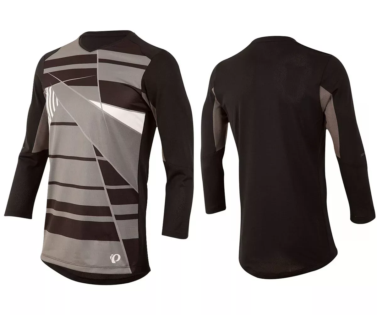 Pearl Izumi Launch 3/4 Sleeve MTB Jersey - Black - Smoked Pearl