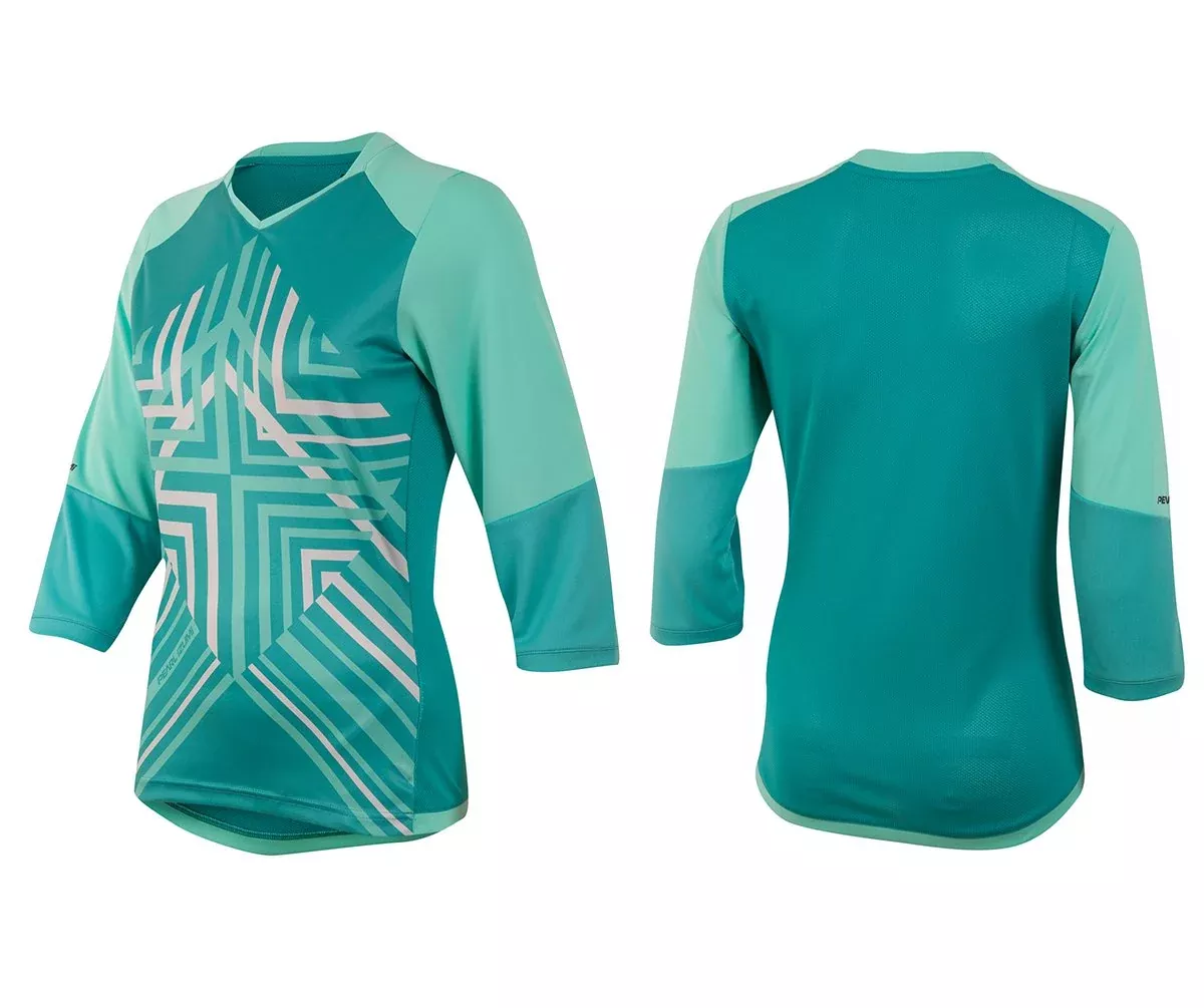 Pearl Izumi Launch 3/4 Sleeve MTB Jersey - Womens - Aqua Mint