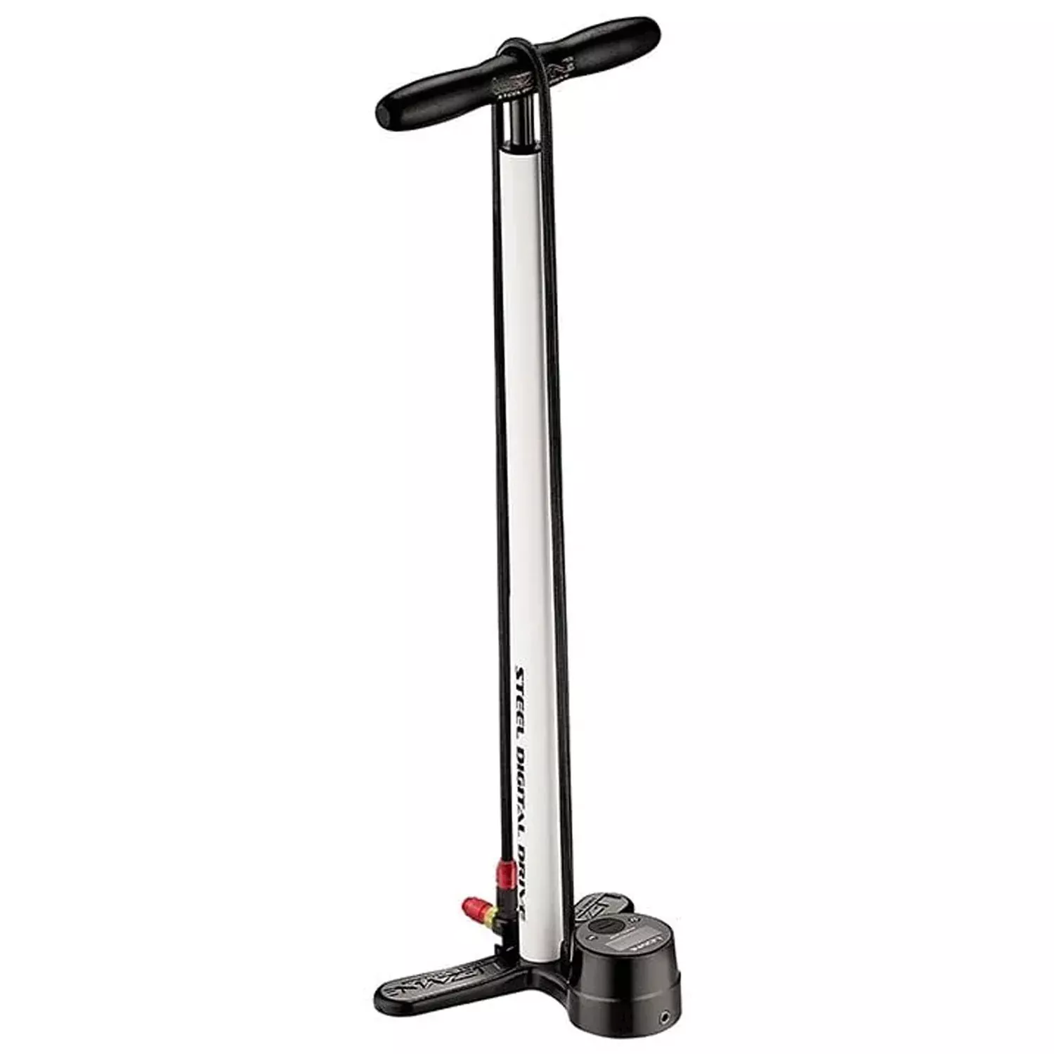 Pompa da Terra Lezyne Steel Digital Drive - Bianco