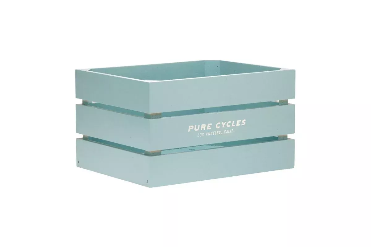 Pure Cycles Wooden City Crate - Seafoam Green