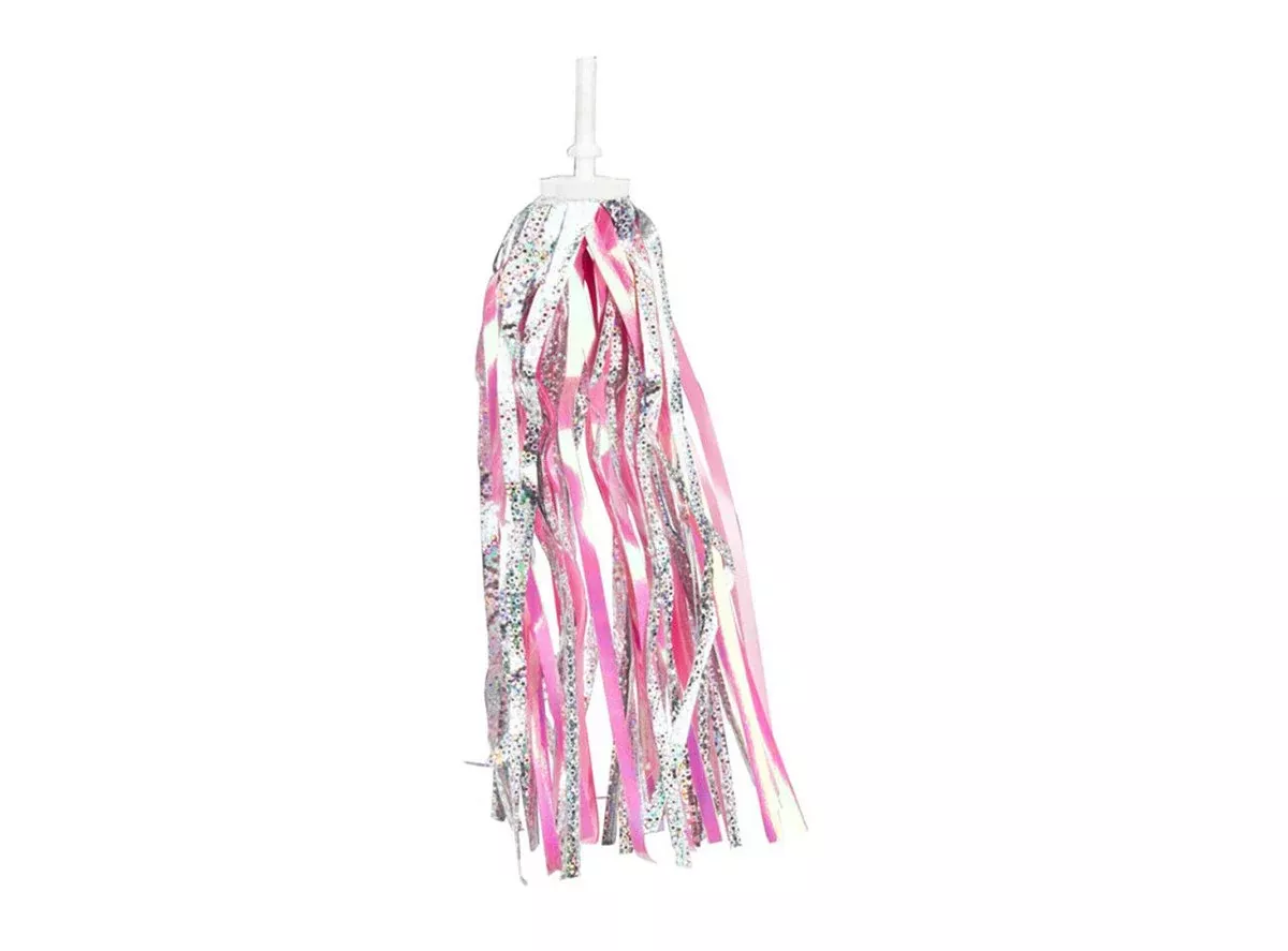 Sunlite Bicycle Streamers - Laser Pink - Silver-Pink Laser