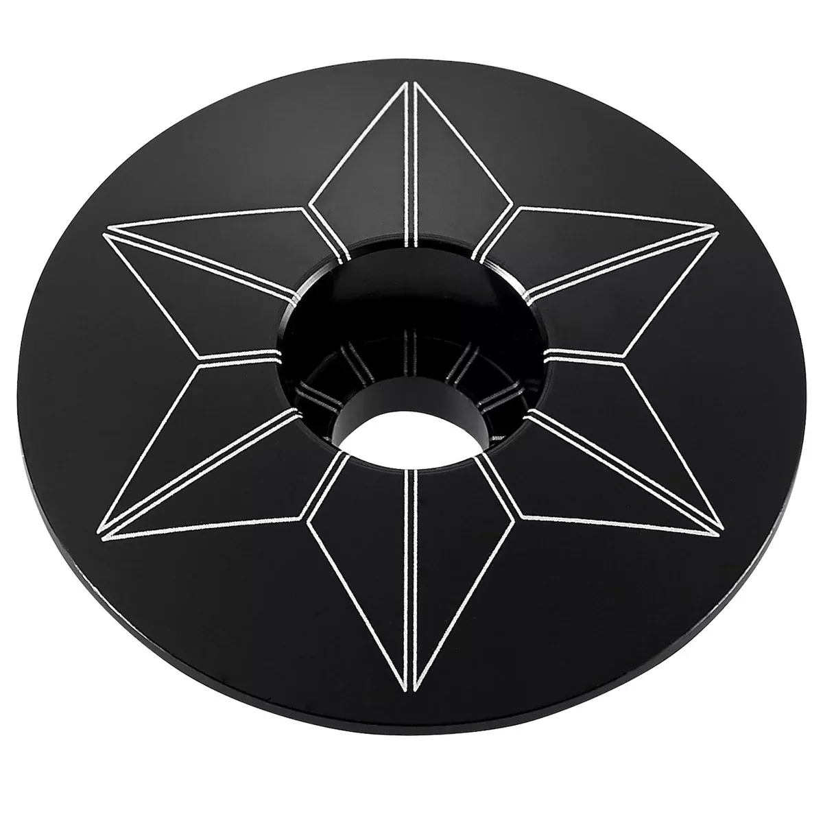 Tappo serie sterzo Supacaz Star Capz Anodized - Nero