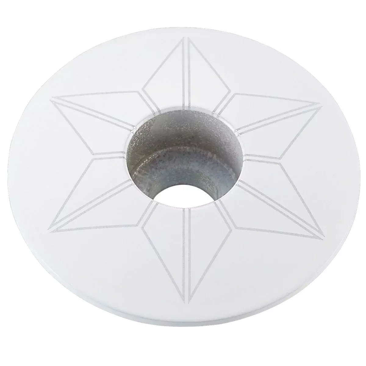 Tappo serie sterzo Supacaz Star Capz Powder Coated - Bianco