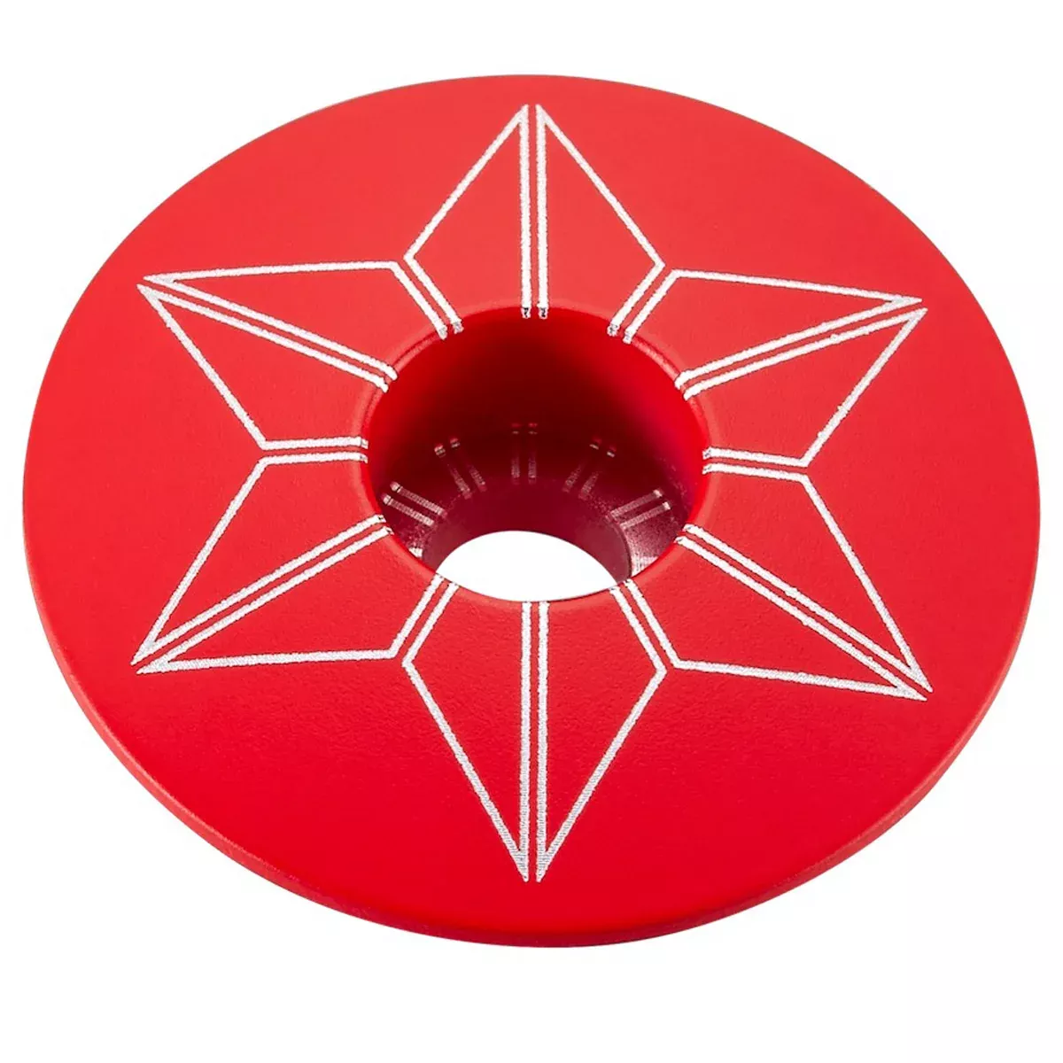 Tappo serie sterzo Supacaz Star Capz Powder Coated - Rosso