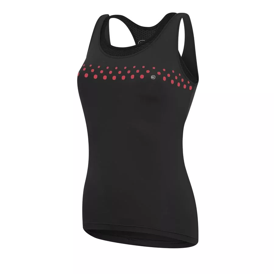Top Donna DotOut Flip - Nero Rosso