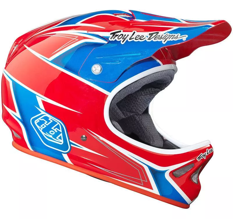 Troy Lee Designs D2 Turbo Full Face Helmet - Red-White-Blue