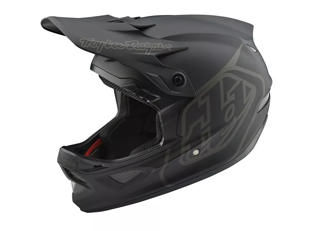 Troy Lee Designs D3 Fiberlite Full Face Helmet - Mono Black