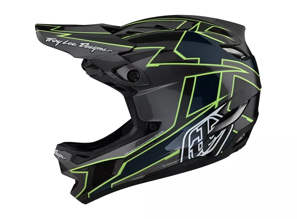 Troy Lee Designs D4 Carbon Full Face Helmet - Graph - Gray-Green 2021