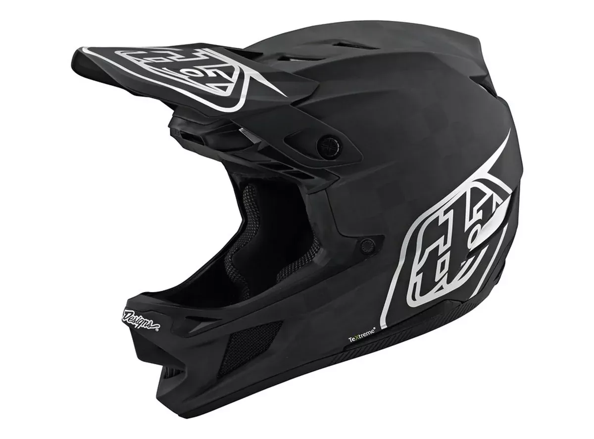 Troy Lee Designs D4 Carbon Full Face Helmet - Stealth - Black-Silver